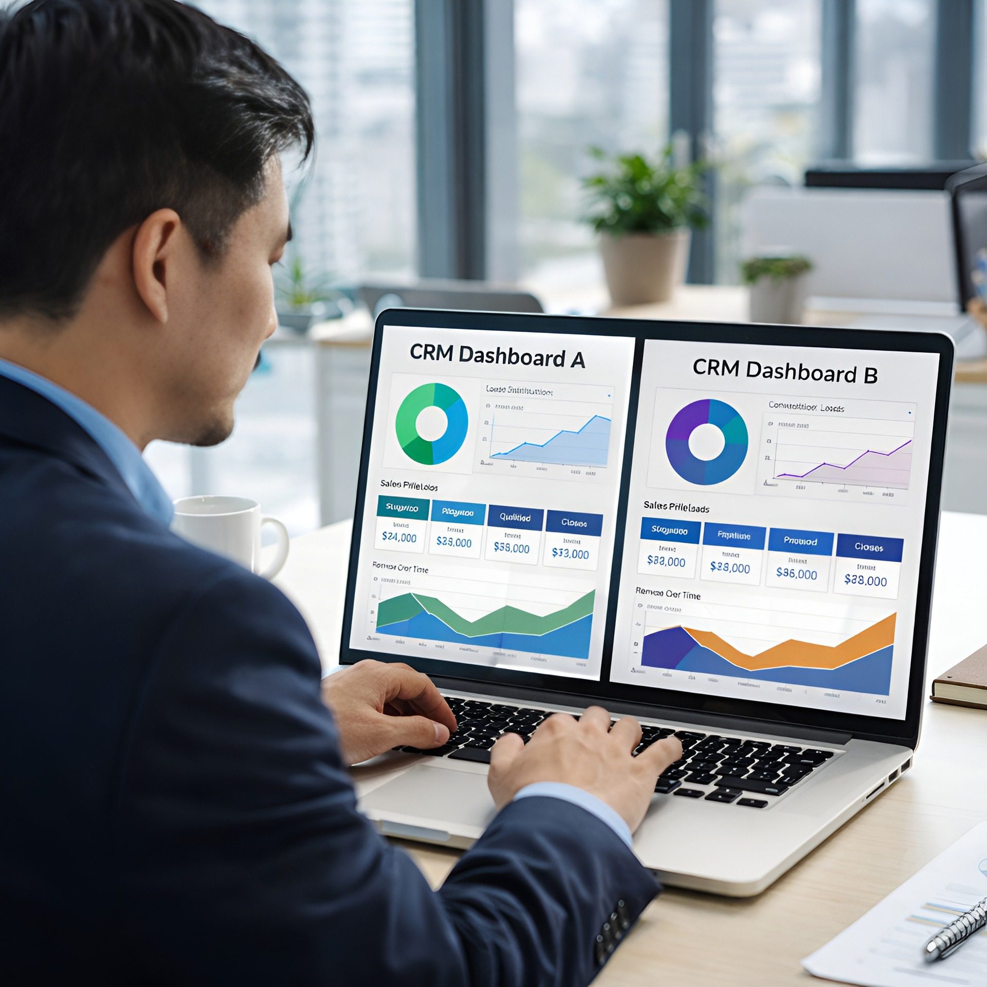 CRM dashboard showing customer database for a Scottsdale small business by TLD USA