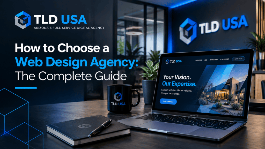 TLD USA Arizona web design agency office showing a modern website design workspace