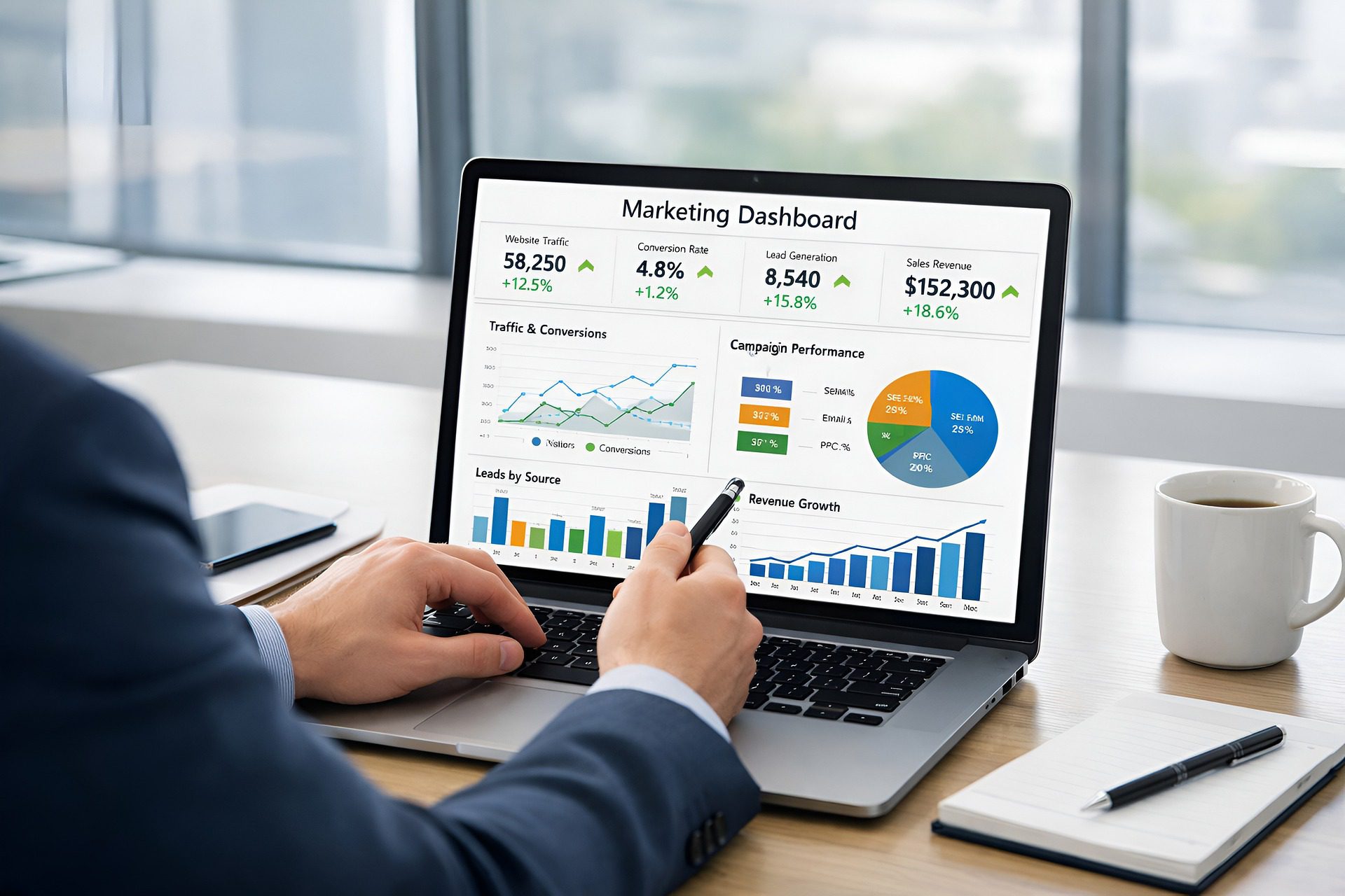 Local marketing tracking dashboard for Phoenix businesses