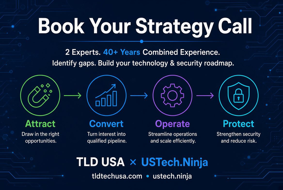 TLD USA and USTech.Ninja digital growth and managed technology partnership