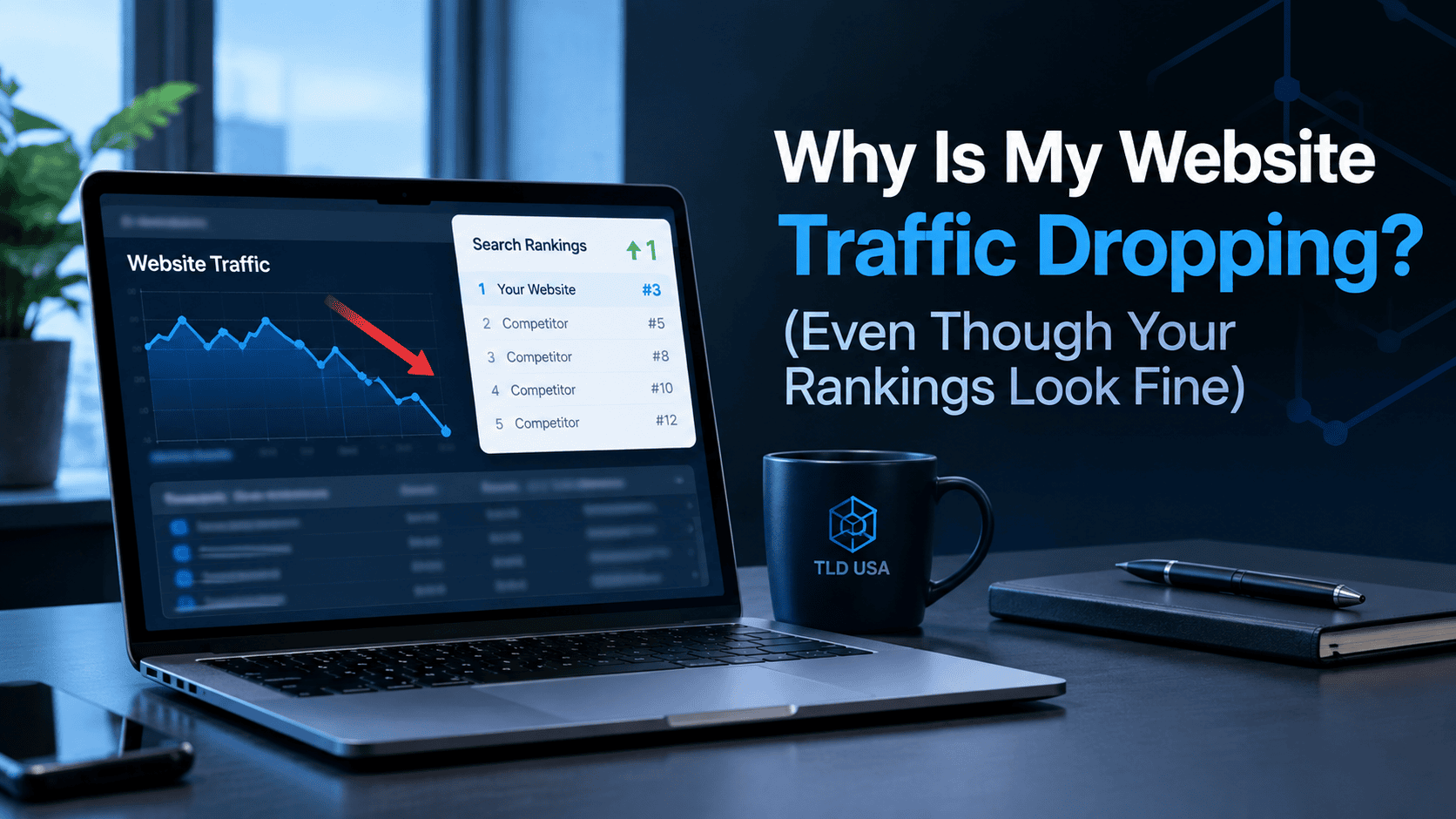 Why is my website traffic dropping even though search rankings look fine