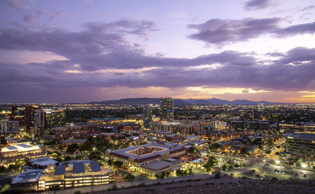 The ASU Campus in Tempe Arizona from the air by TLD USA