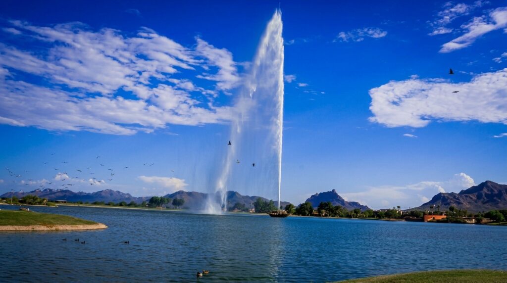 Iconic Fountain Hills fountain in Arizona by TLD USA