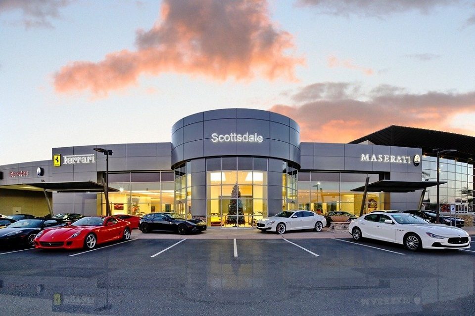 Ferrari and Maserati dealership near the Loop 101 in Scottsdale, Arizona, for Scottsdale SEO and web design
